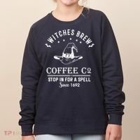 Witches Brew Coffee Co Halloween Stop For A Spell Since 1692 Women's Sweatshirt thumb 0