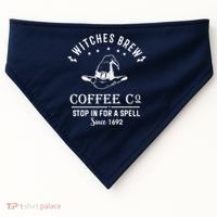 Witches Brew Coffee Co Halloween Stop For A Spell Since 1692 USA-Made Doggie Bandana thumb 0