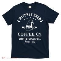 Witches Brew Coffee Co Halloween Stop For A Spell Since 1692 T-Shirt thumb 0