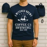 Witches Brew Coffee Co Halloween Stop For A Spell Since 1692 T-Shirt thumb 6