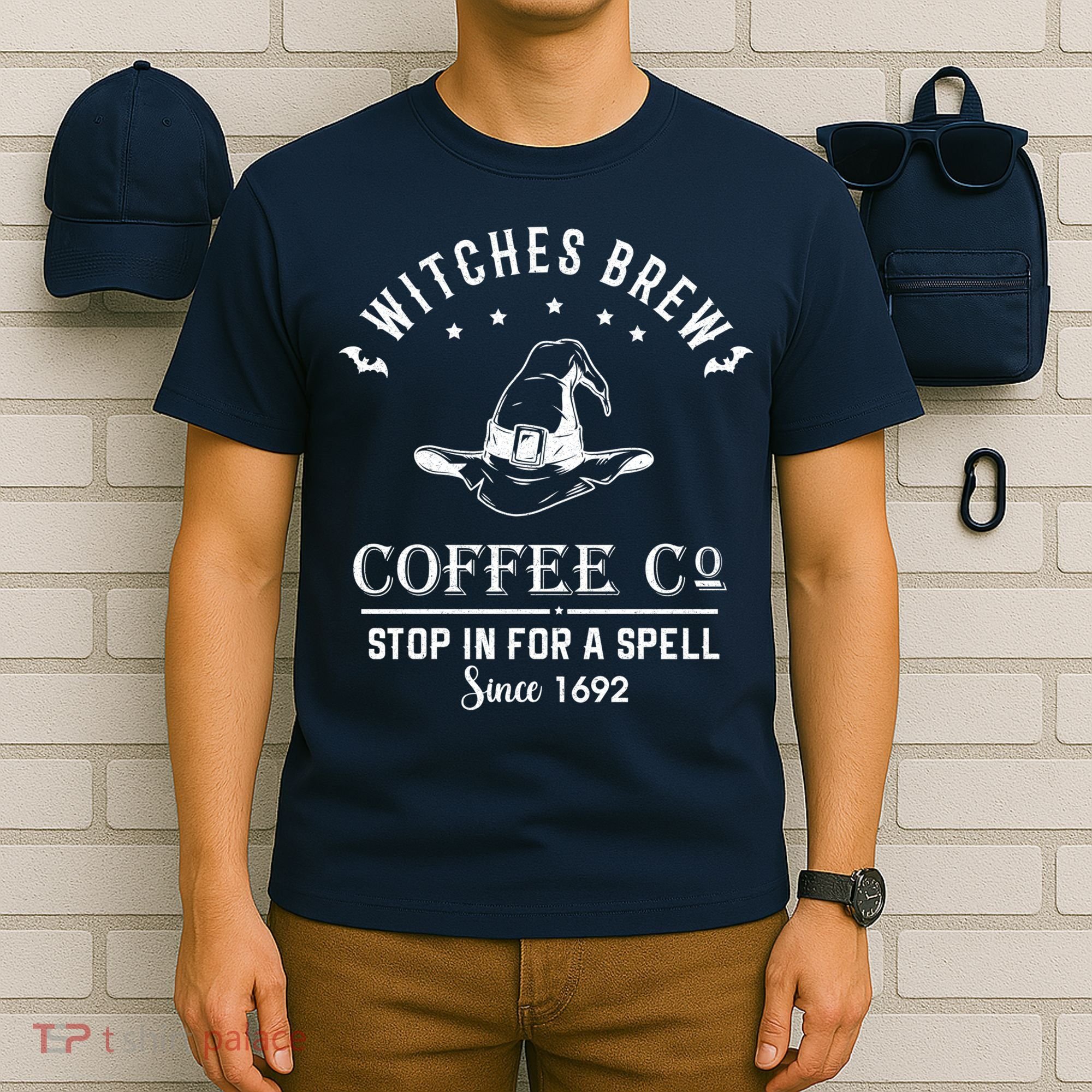 Witches Brew Coffee Co Halloween Stop For A Spell Since 1692 T-Shirt