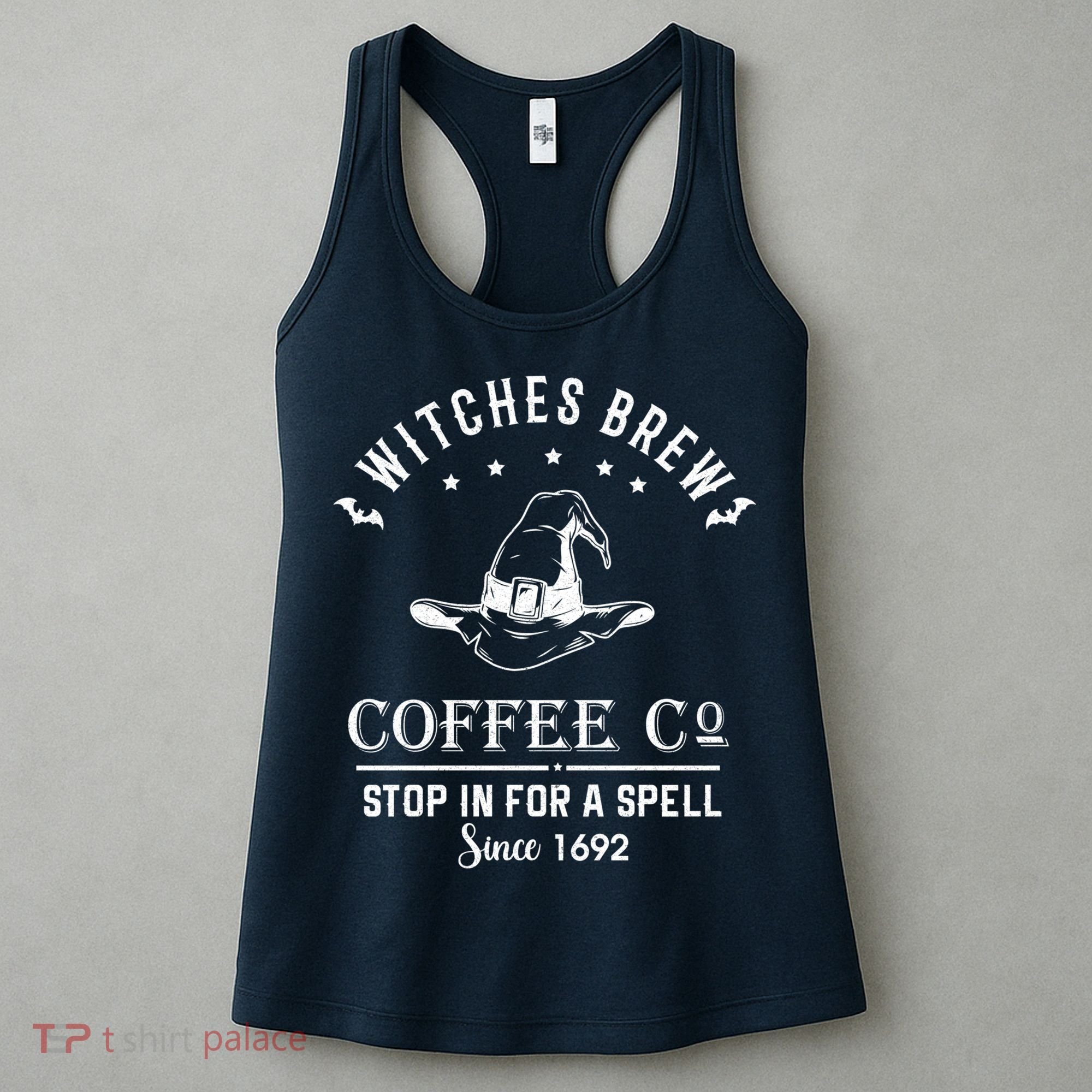 Witches Brew Coffee Co Halloween Stop For A Spell Since 1692 Women's Tank Top