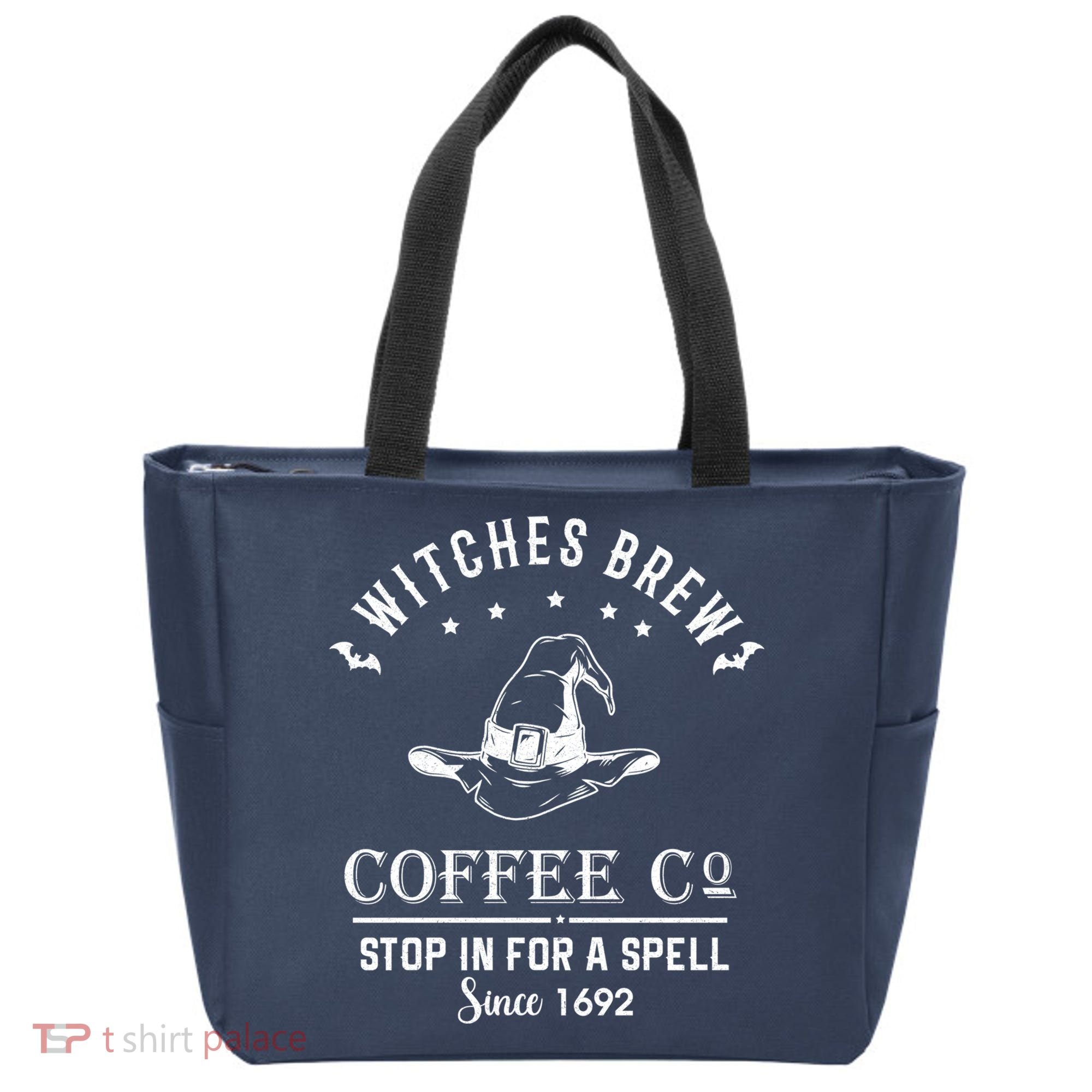 Witches Brew Coffee Co Halloween Stop For A Spell Since 1692 Tote Bag