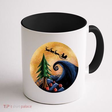 Work Before Christmas Santa's Art Wave Coffee Mug back