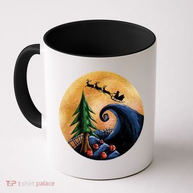 Work Before Christmas Santa's Art Wave Coffee Mug