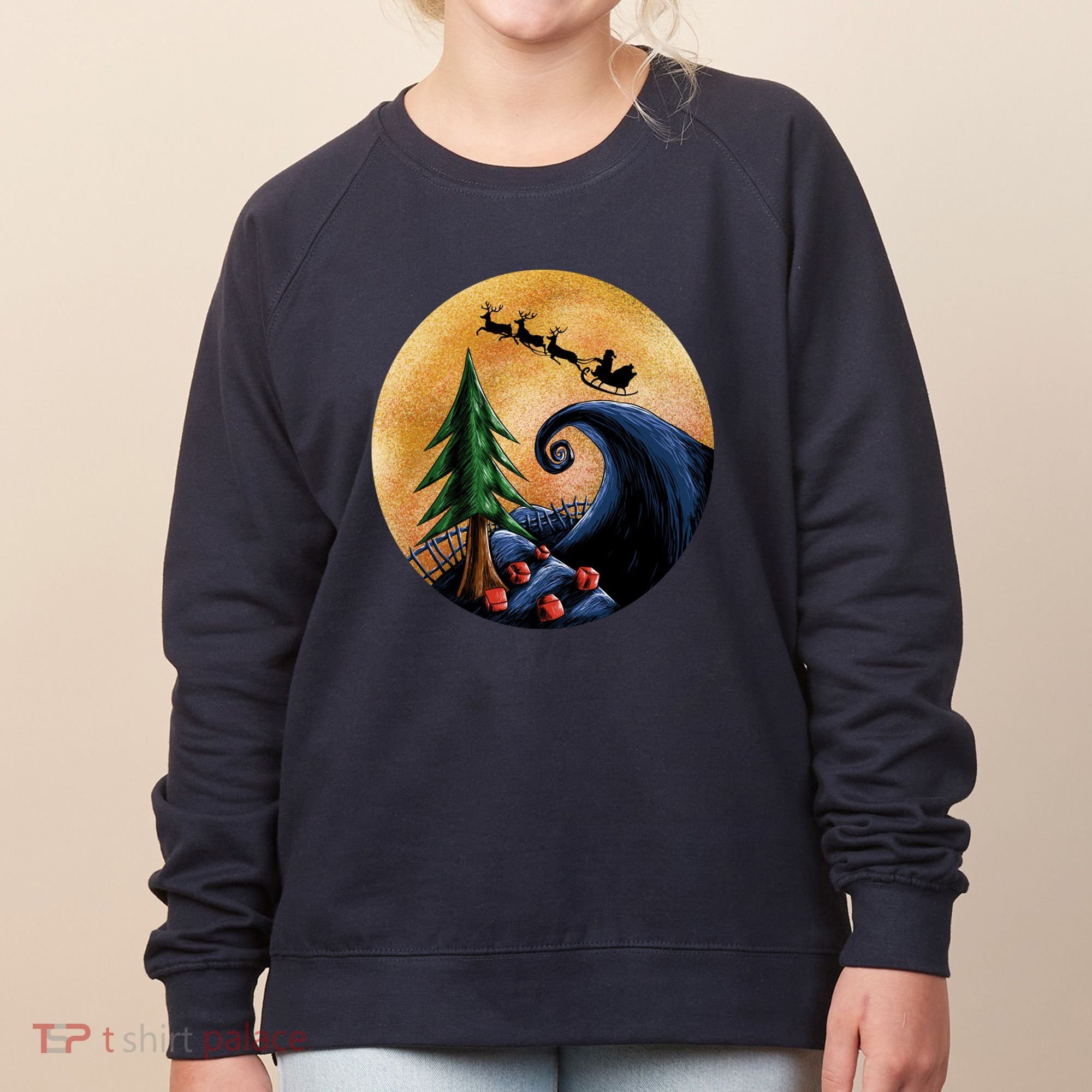 Work Before Christmas Santa's Art Wave Women's Sweatshirt