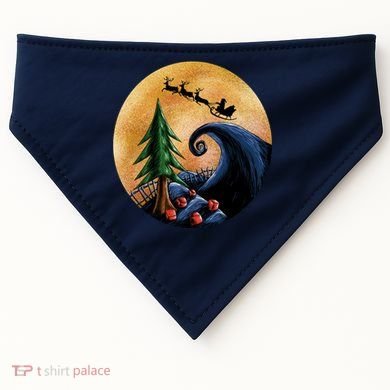 Work Before Christmas Santa's Art Wave USA-Made Doggie Bandana