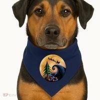 Work Before Christmas Santa's Art Wave USA-Made Doggie Bandana thumb 1