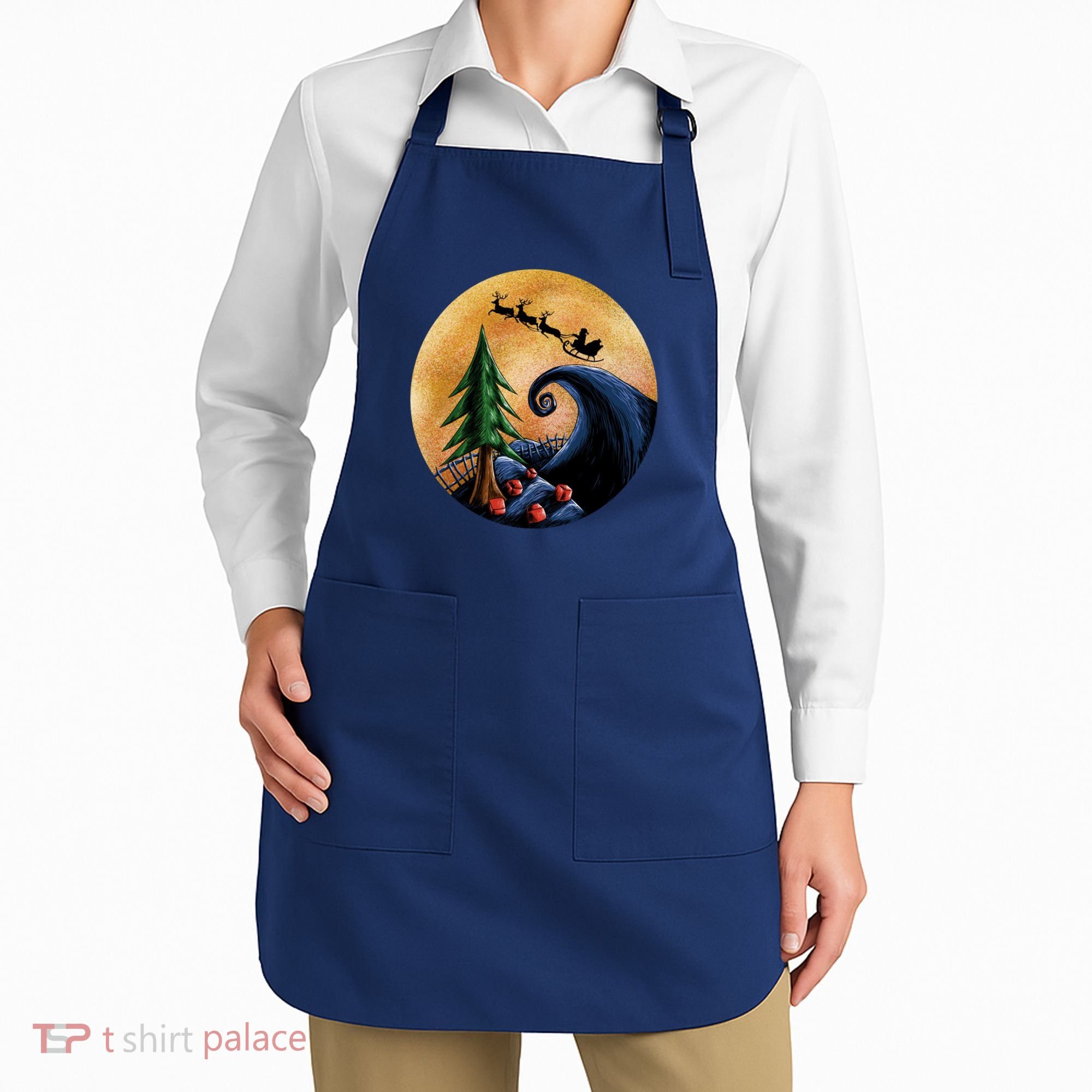 Work Before Christmas Santa's Art Wave Apron