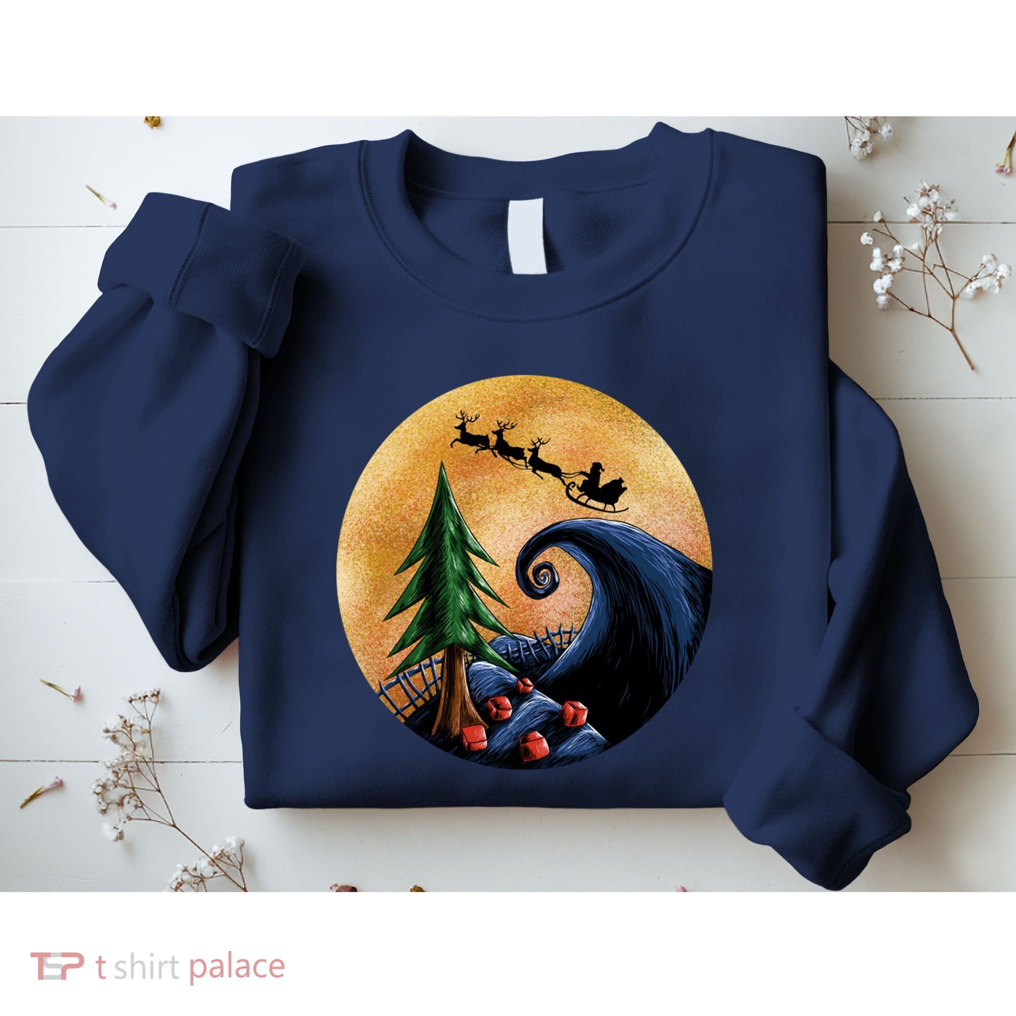 Work Before Christmas Santa's Art Wave Sweatshirt