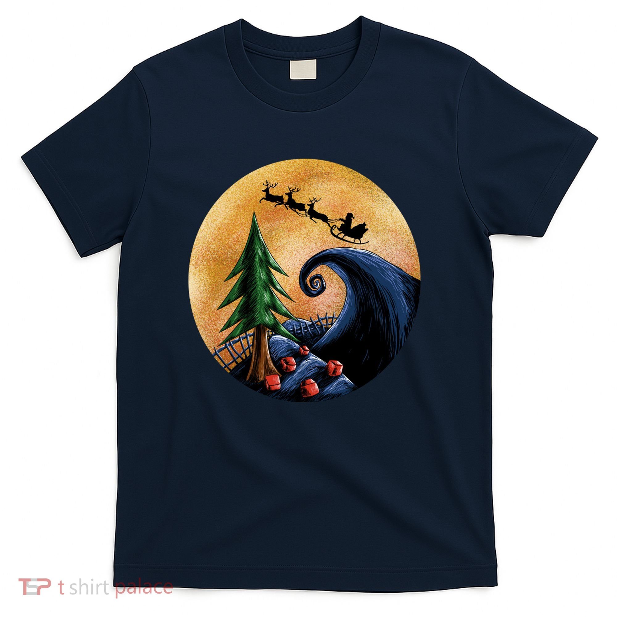 Work Before Christmas Santa's Art Wave T-Shirt