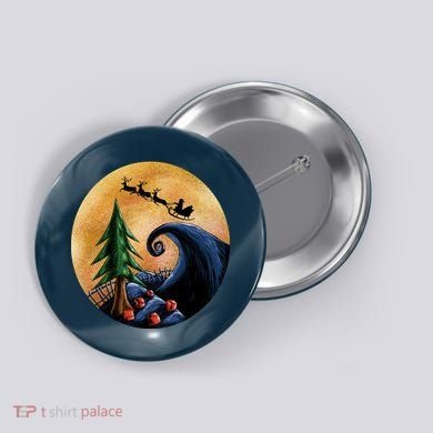 Work Before Christmas Santa's Art Wave Button