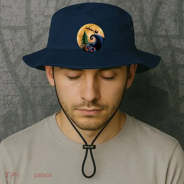 Work Before Christmas Santa's Art Wave Bucket Hat