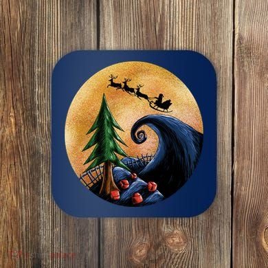 Work Before Christmas Santa's Art Wave Coaster