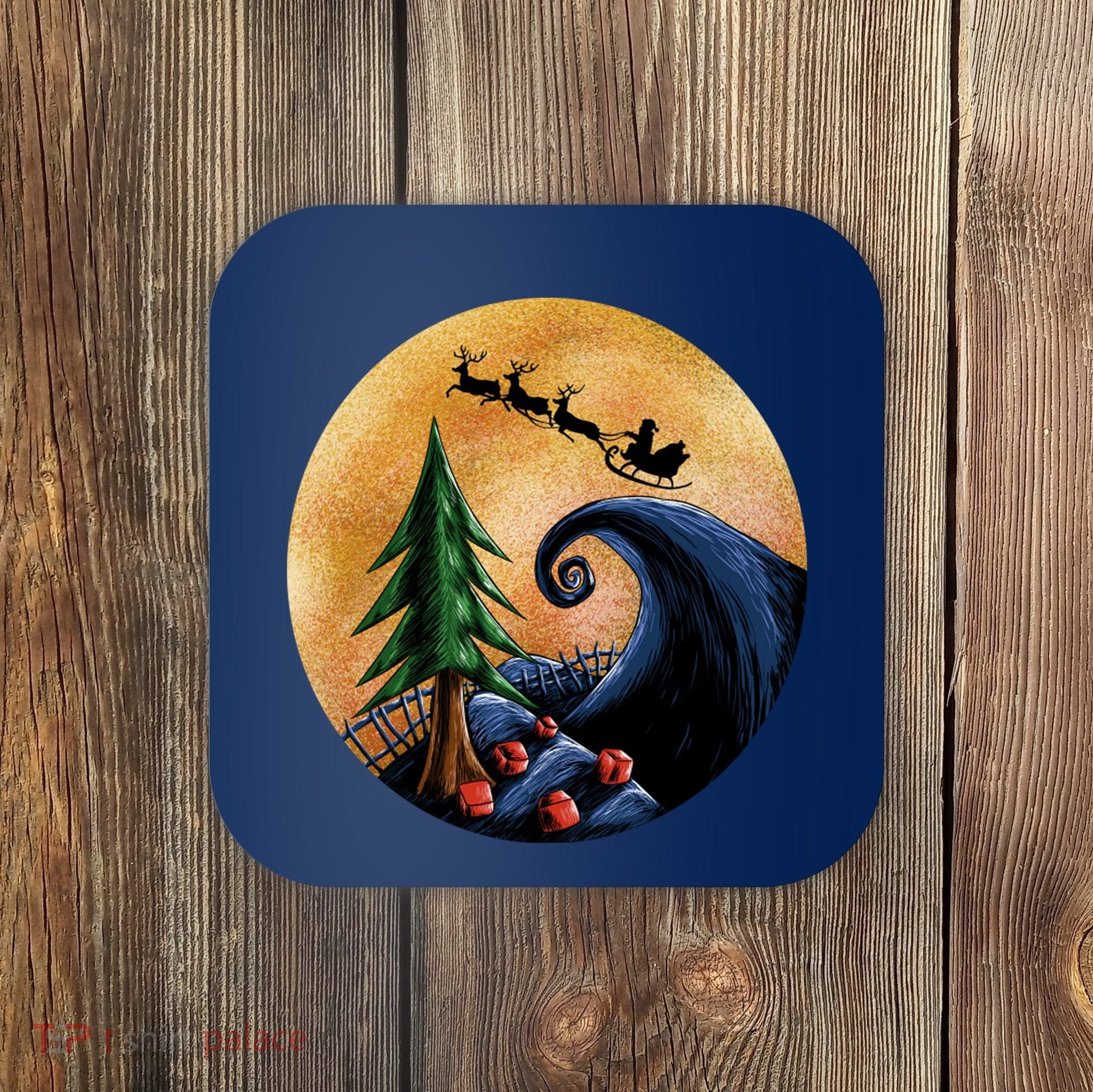 Work Before Christmas Santa's Art Wave Coaster