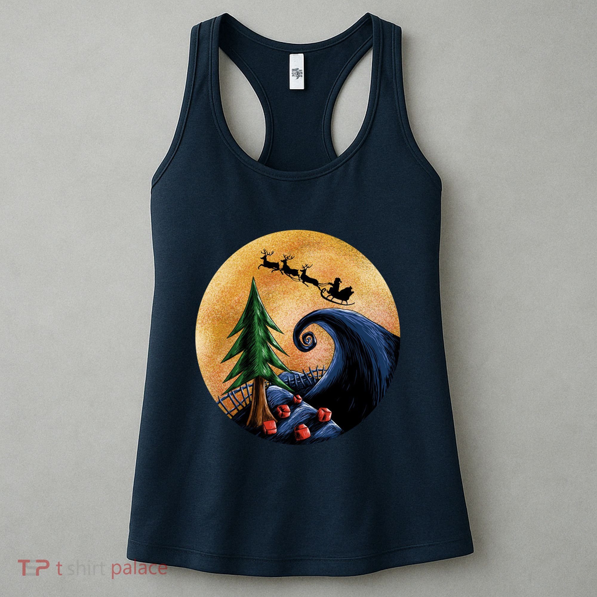 Work Before Christmas Santa's Art Wave Women's Tank Top