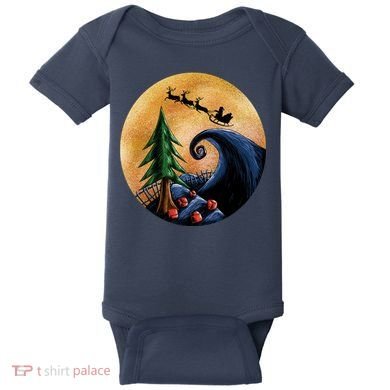 Work Before Christmas Santa's Art Wave Baby Bodysuit