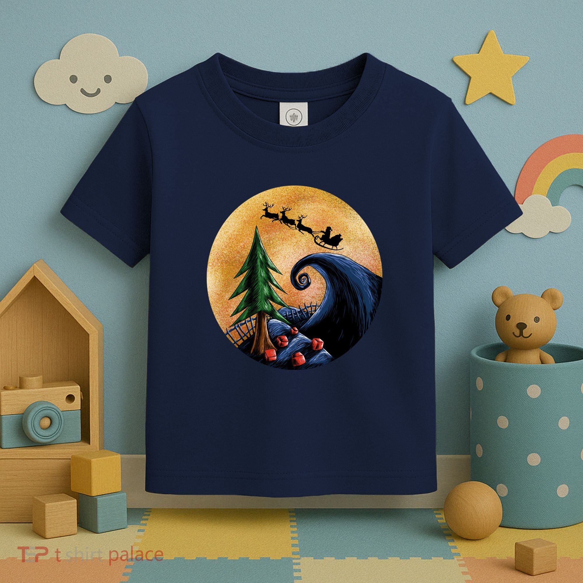 Work Before Christmas Santa's Art Wave Toddler T-Shirt