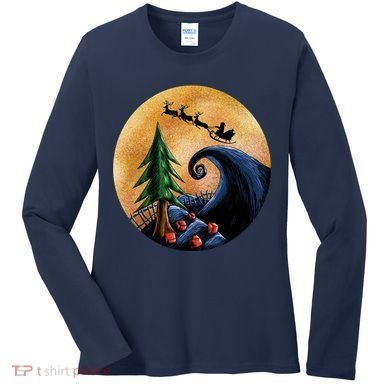 Work Before Christmas Santa's Art Wave Women's Long Sleeve Shirt