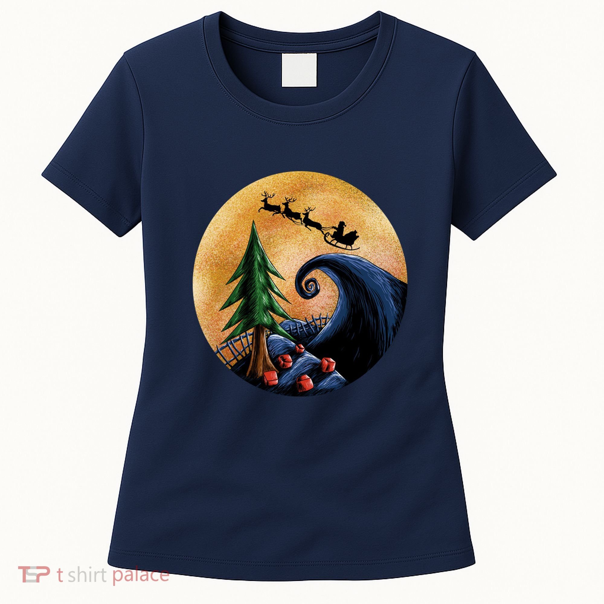 Work Before Christmas Santa's Art Wave Women's T-Shirt