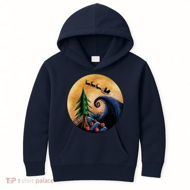 Work Before Christmas Santa's Art Wave Kids Hoodie