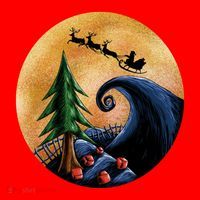 Work Before Christmas Santa's Art Wave Santa Hat thumb 1