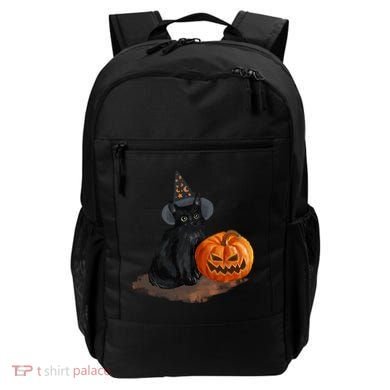 Witch Black Cat Pumpkin Halloween Backpack