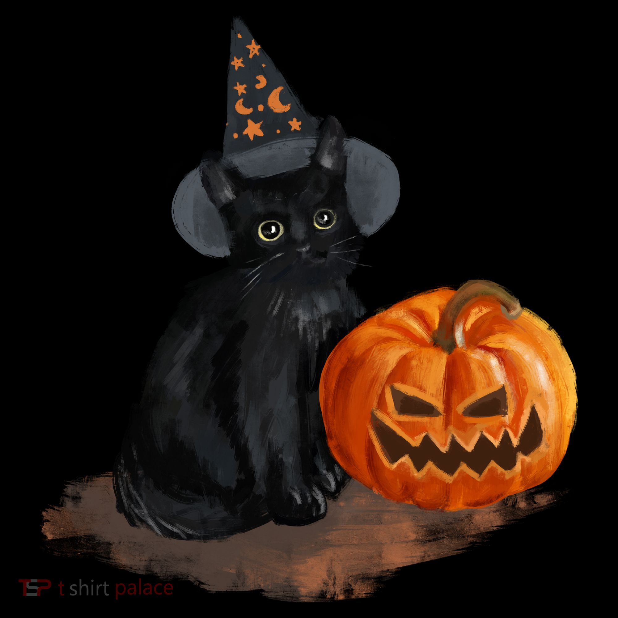 Witch Black Cat Pumpkin Halloween Toddler Hoodie