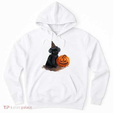 Witch Black Cat Pumpkin Halloween Hoodie