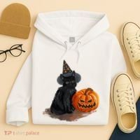 Witch Black Cat Pumpkin Halloween Hoodie thumb 4