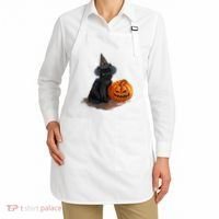 Witch Black Cat Pumpkin Halloween Apron thumb 2