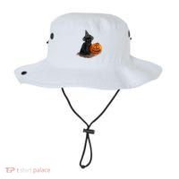 Witch Black Cat Pumpkin Halloween Bucket Hat thumb 0