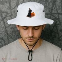 Witch Black Cat Pumpkin Halloween Bucket Hat thumb 2