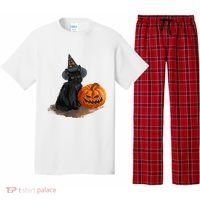 Witch Black Cat Pumpkin Halloween Pajama Set thumb 0