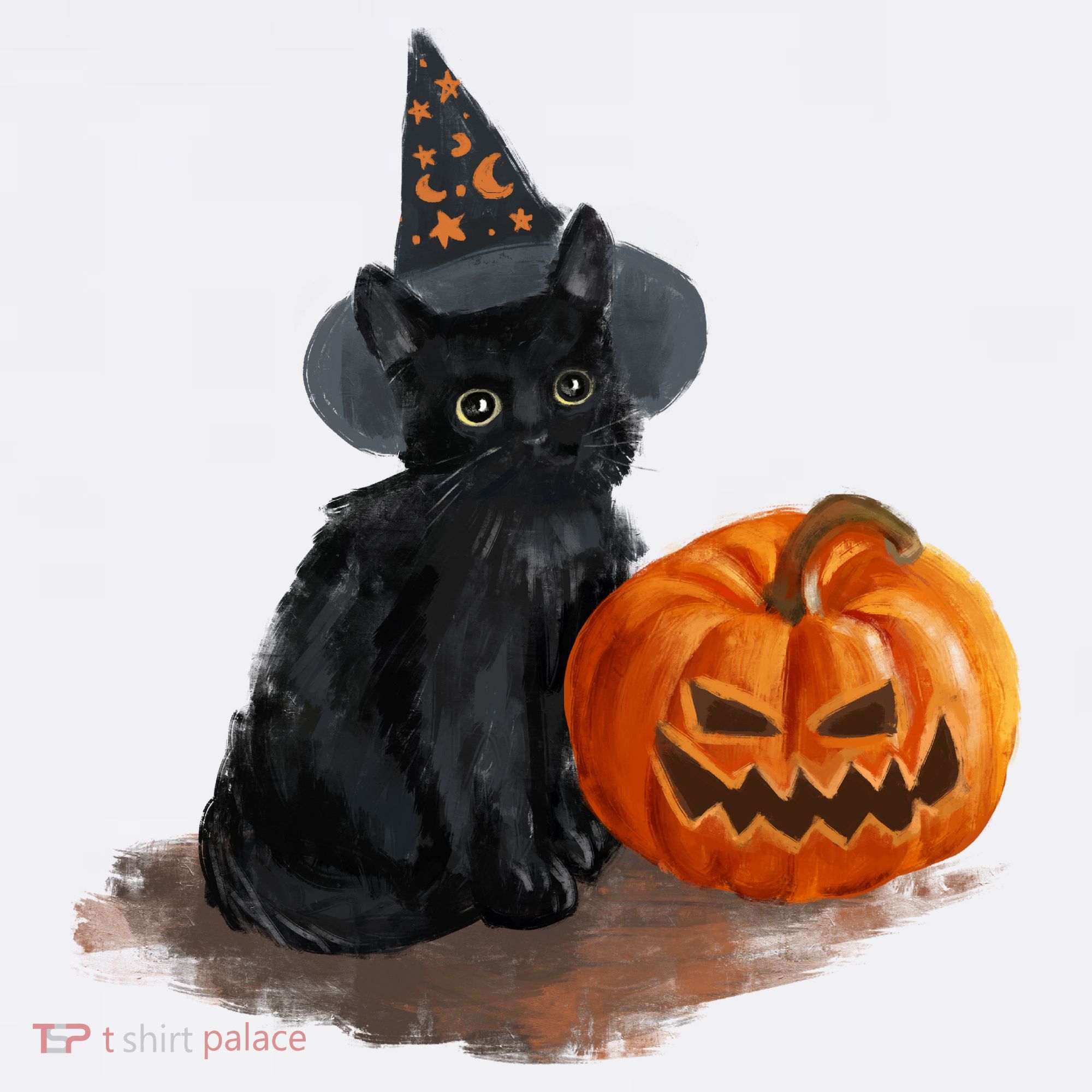 Witch Black Cat Pumpkin Halloween Women's Hoodie