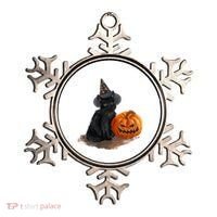 Witch Black Cat Pumpkin Halloween Ornament thumb 0