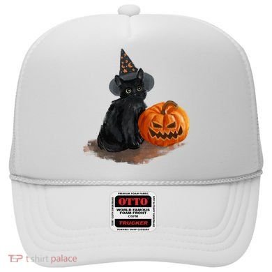 Witch Black Cat Pumpkin Halloween Hat