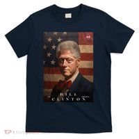 William Bill Clinton 42nd President Of The United States Portrait T-Shirt thumb 0