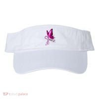 Warrior Breast Cancer Awareness Pink Ribbons Butterfly Visor thumb 0