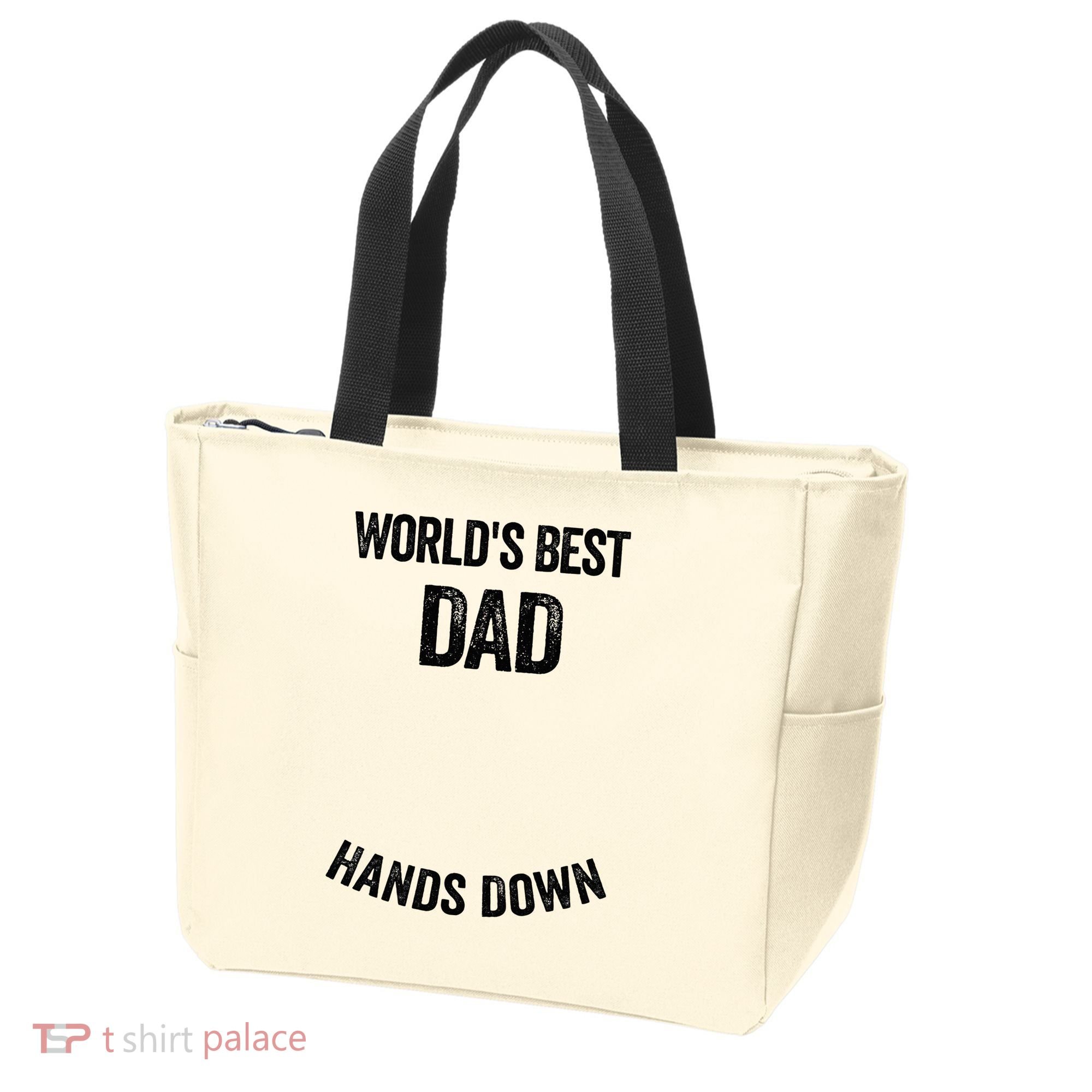Worlds Best Dad Hands Down Make A Handprint Tote Bag