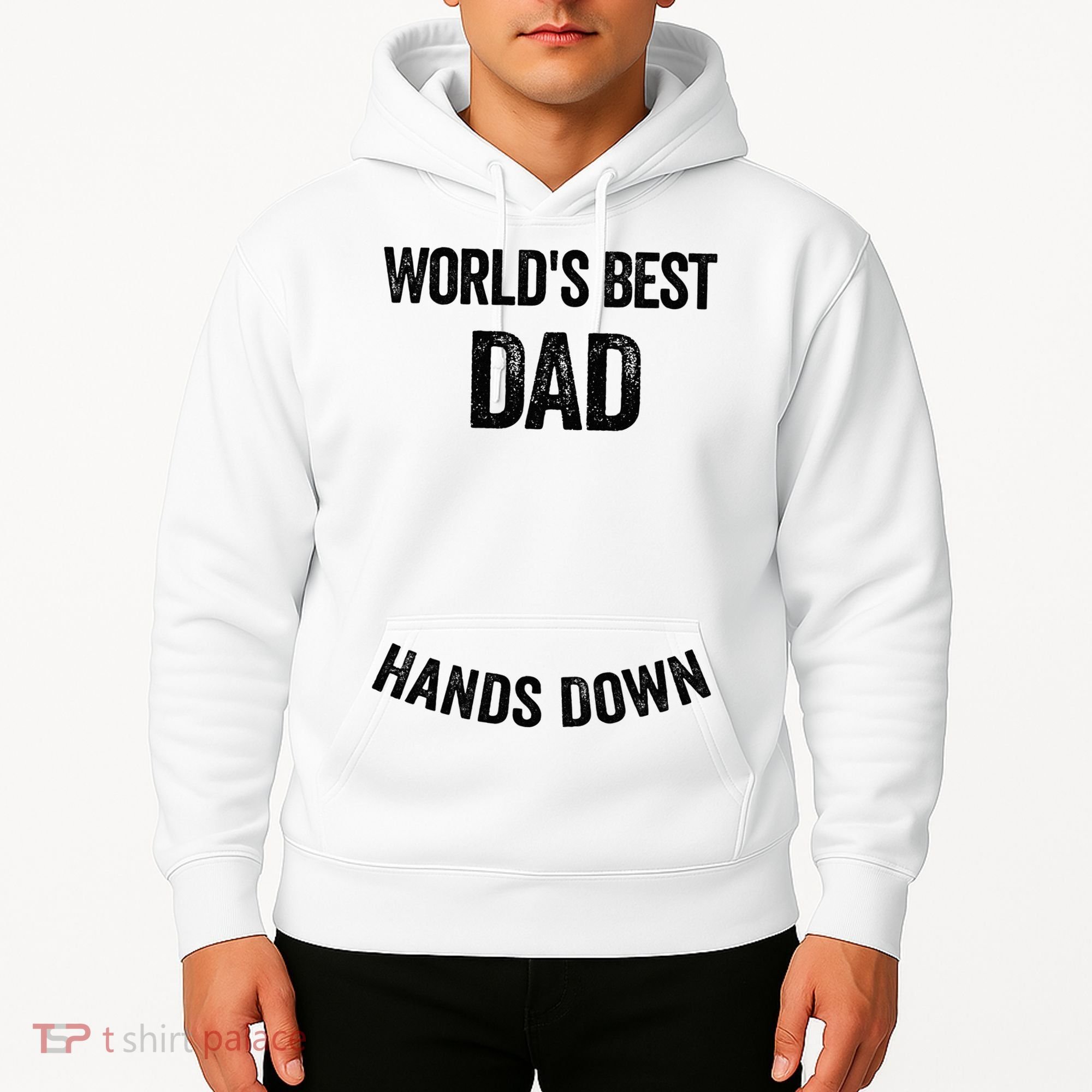 Worlds Best Dad Hands Down Make A Handprint Hoodie