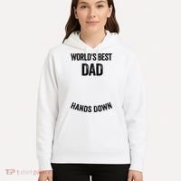 Worlds Best Dad Hands Down Make A Handprint Hoodie thumb 5