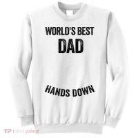 Worlds Best Dad Hands Down Make A Handprint Sweatshirt thumb 0