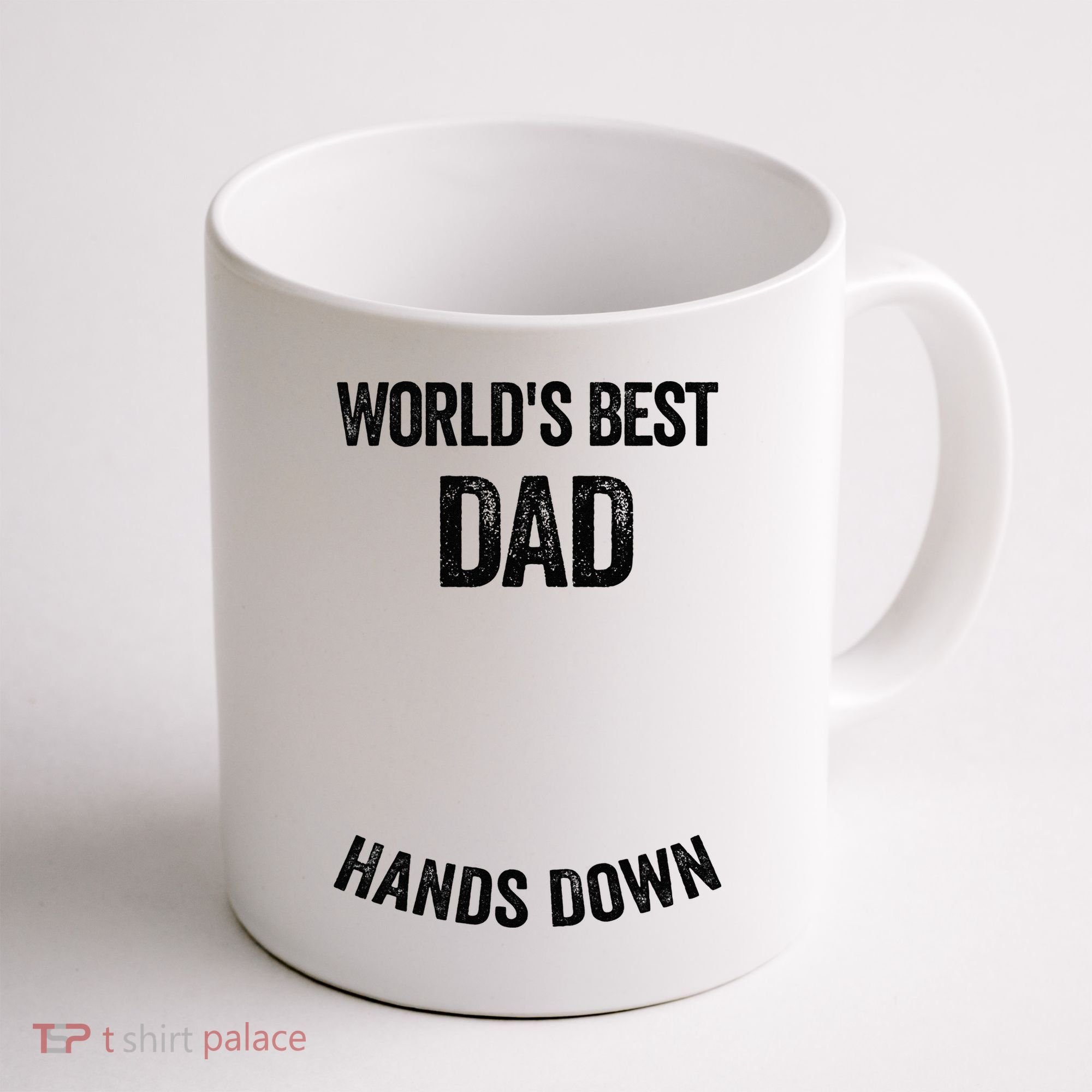 Worlds Best Dad Hands Down Make A Handprint Coffee Mug