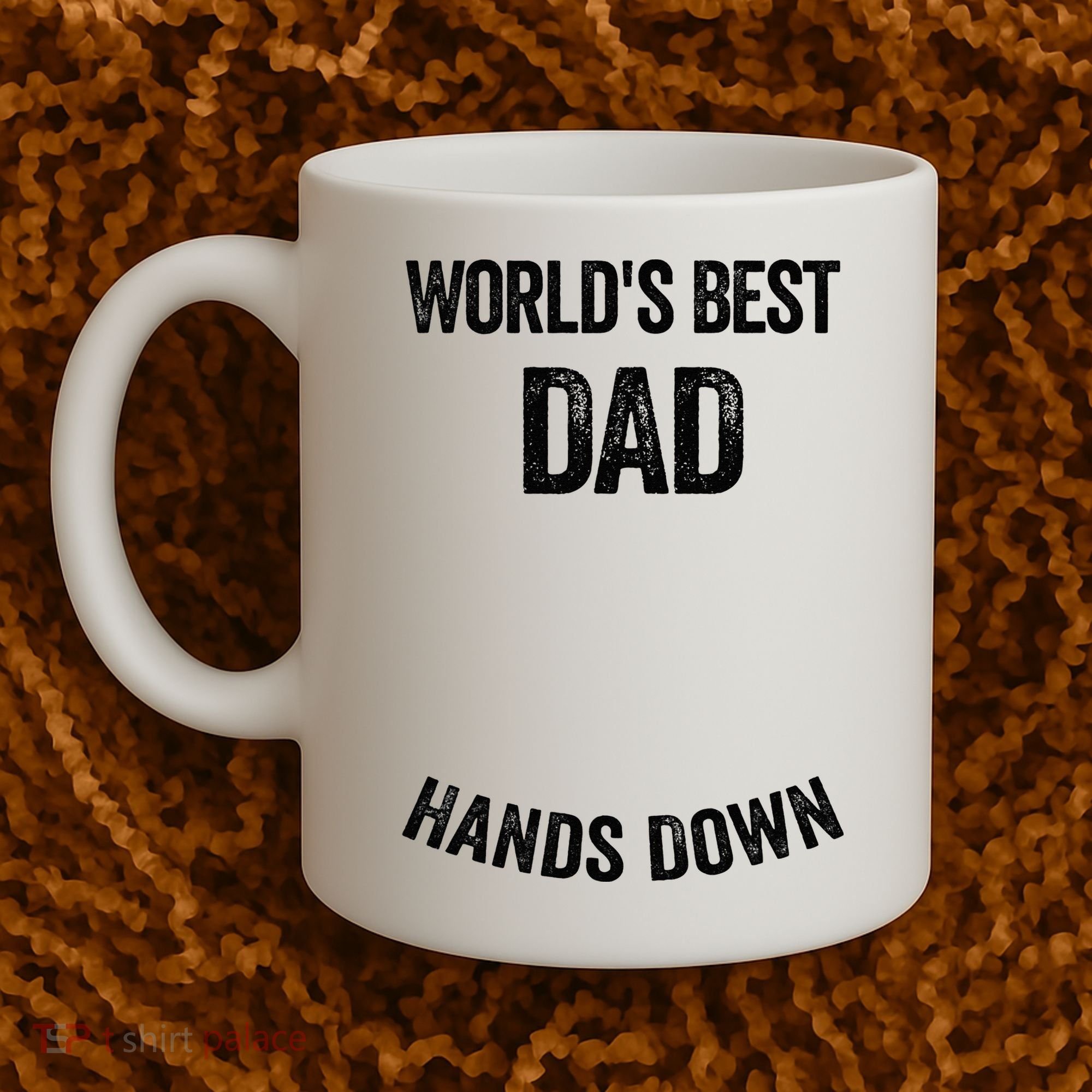 Worlds Best Dad Hands Down Make A Handprint Coffee Mug