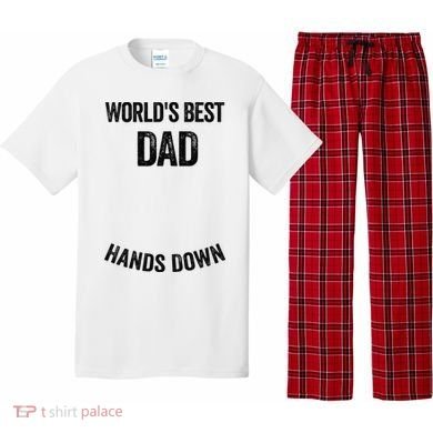 Worlds Best Dad Hands Down Make A Handprint Pajama Set