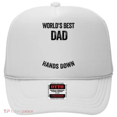 Worlds Best Dad Hands Down Make A Handprint Hat