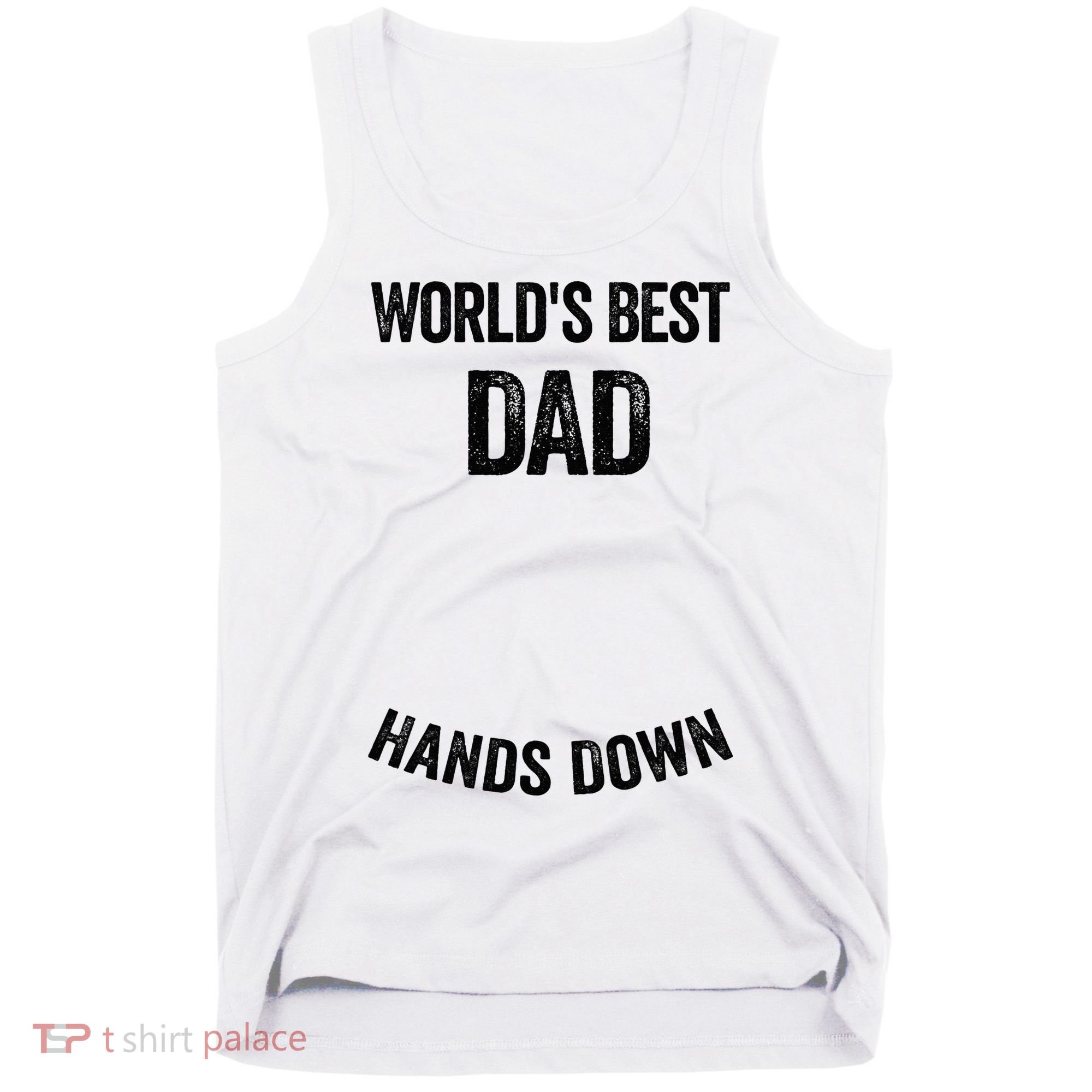 Worlds Best Dad Hands Down Make A Handprint Tank Top