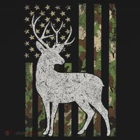 Whitetail Buck Deer Hunting American Camouflage USA Flag Mousepad thumb 1