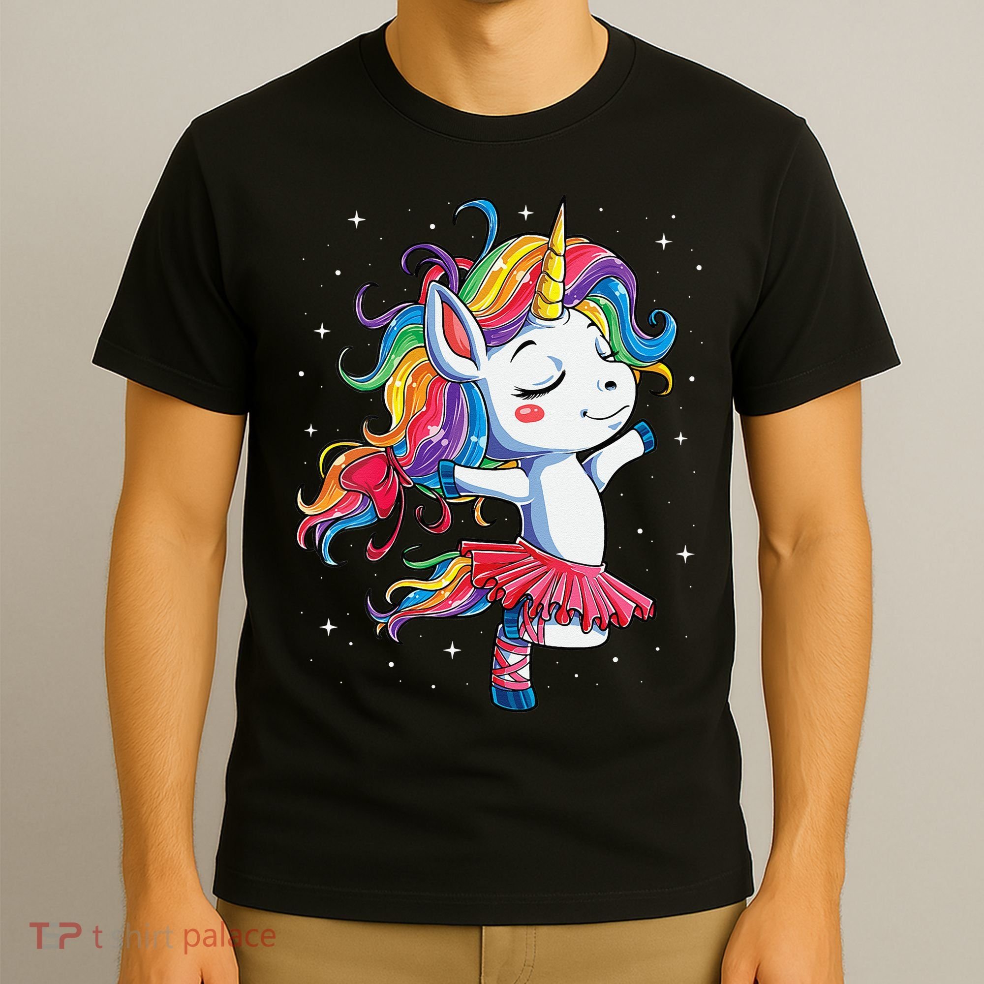 Womens Ballet Dancer Unicorn Ballerina Funny Women Rainbow Unicorns T-Shirt